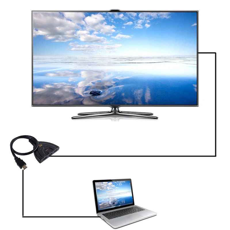4K* 2K 3D Mini 3 порта HDMI 1,4 коммутатор 4K HDMI сплиттер 1080P 3 в 1 выход порт видео концентратор адаптер для DVD HDTV Xbox PS3 PS4