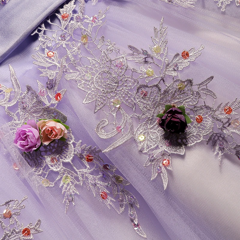 Purple dress bridesmaid kids 3d flower girl gown in wedding gorgeous prom mini dresses evening party 2018 performance communion | Детская