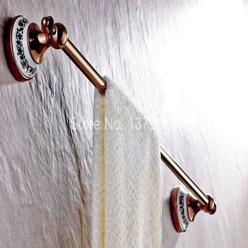 Роскошный латунный аксессуар для ванной комнаты цвета розового золота настенный