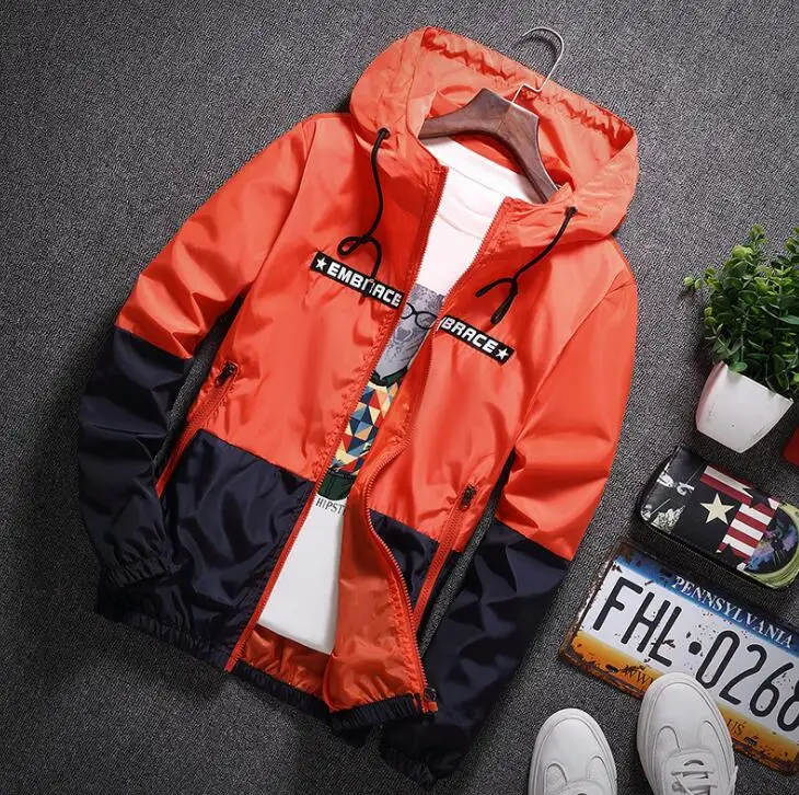 Yizlo anorak куртка ветровка Мужская jaqueta masculina на молнии Лоскутная водонепроницаемая куртка уличная осенняя куртка-бомбер 4XL