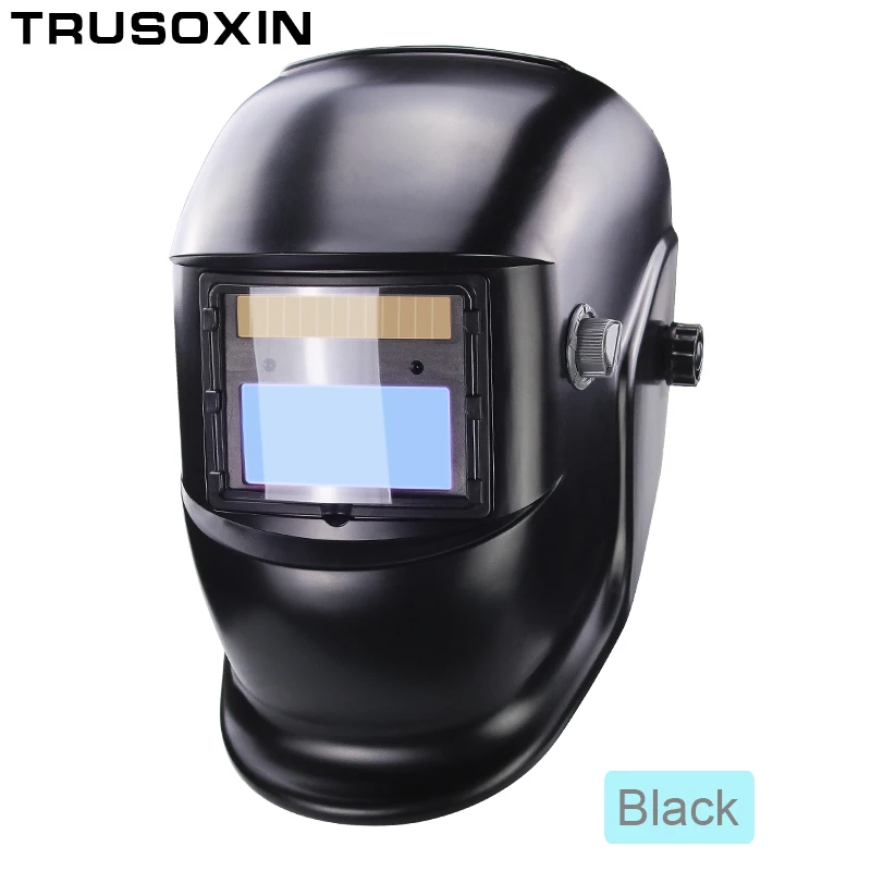 Black DIN9-DIN13 Solar Auto Darkening TIG MMA ZX7 MIG Welding Mask Welding Helmet Welder Cap Glasses - Цвет: Black