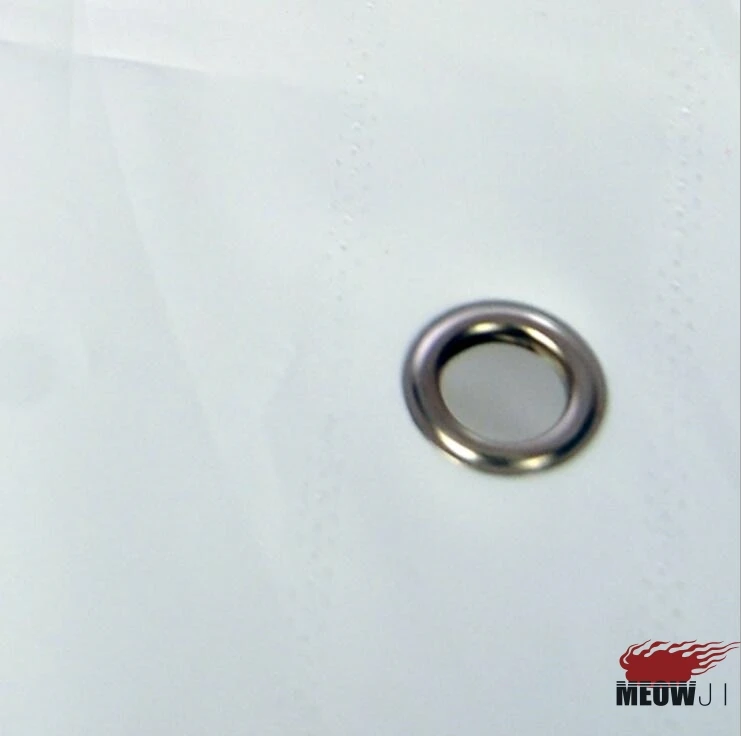 Горячая продажа белый PE Mildewproof занавеска для душа Водонепроницаемая с крючками