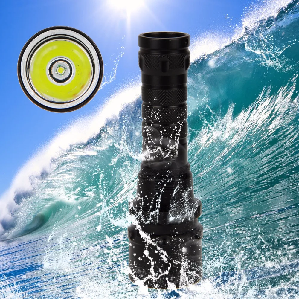 1000 лм Q5 красный светодиодный фонарик для дайвинга с аквалангом подводный фонарь