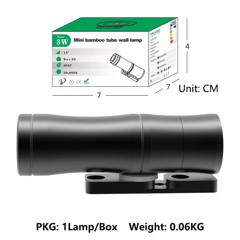DC12V IP65 Водонепроницаемый 3 Вт современный алюминиевый регулируемый поверхностный монтаж куб светодиодный садовый светильник для крыльца внутренний наружный светодиодный настенный светильник