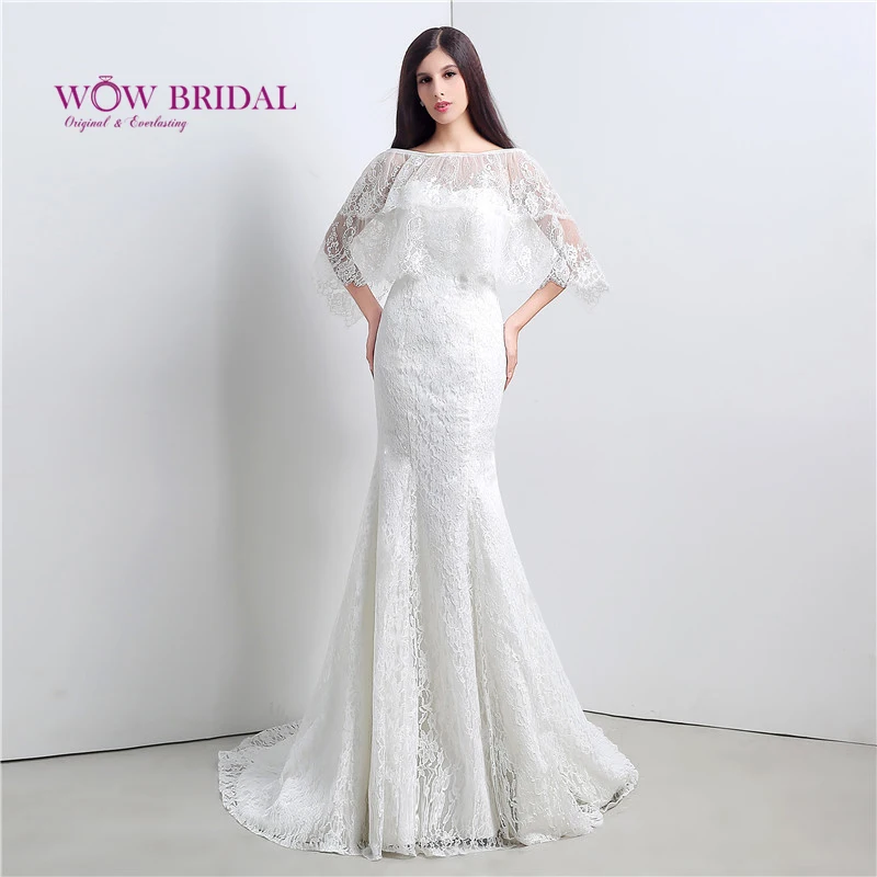 Wowbridal изящное кружевное свадебное платье с курткой 2021 милое Тюлевое открытой
