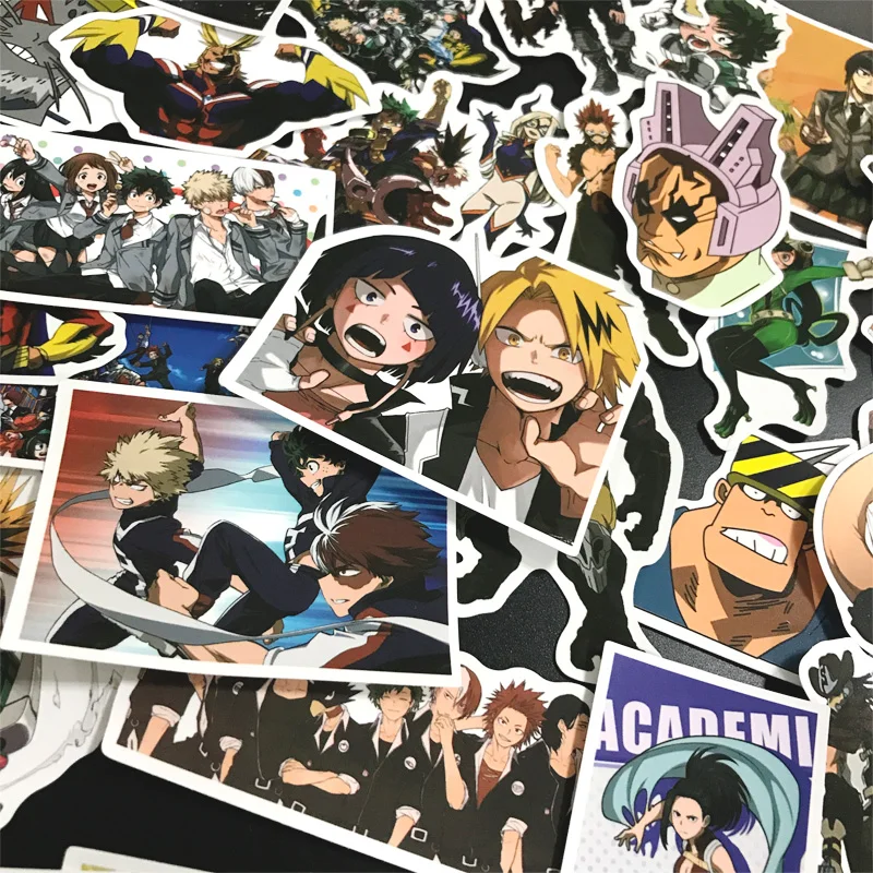50 шт мой герой Академии мультфильм ПВХ комиксы наклейка для мотоцикла ноутбука
