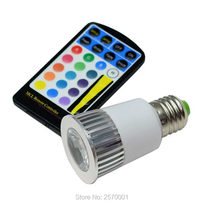 (10 шт./лот) чип Epistar 3 года гарантии E27 GU10 MR16 5 Вт Светодиодная лампа RGB удаленный