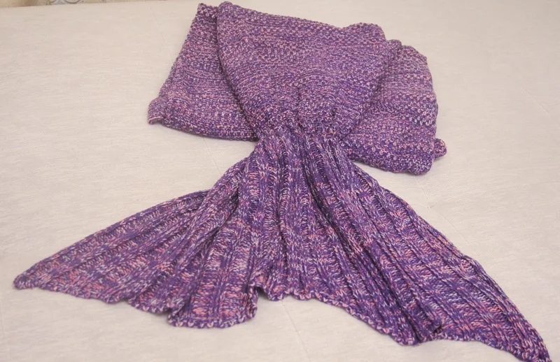 Новинка 2018 года милая девушка зима теплая Вязанное одеяло хвост русалки сна