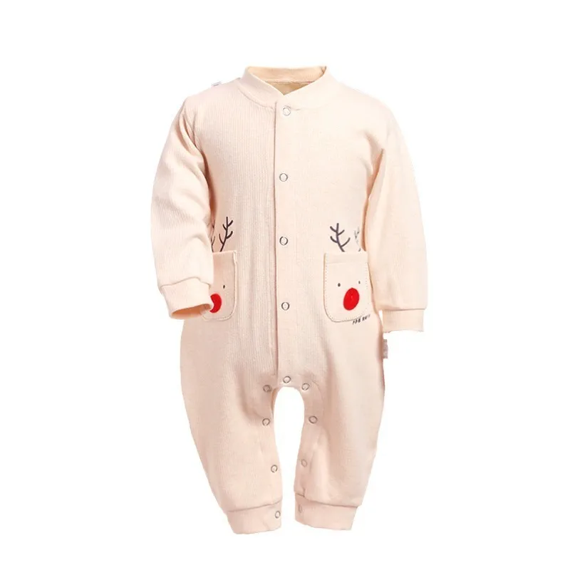 Детский комбинезон с рождественским оленем одежда для мальчиков и девочек