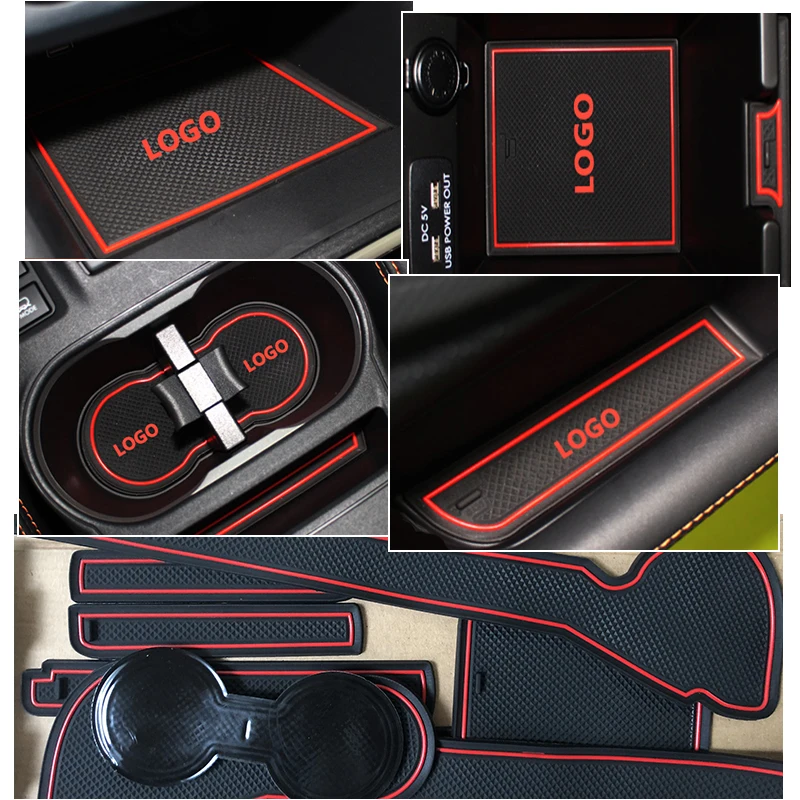 Противоскользящие резиновые прорезы для ворот коврик чашки Subaru XV Crosstrek Legacy Outback