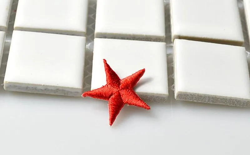 small star 10pcs 10 шт./партия Высокое качество 3 размера красный цвет звезда патч для одежды пришить Аппликация для сумки обувь одежда железные стикеры на патчи - Цвет: small star 10pcs