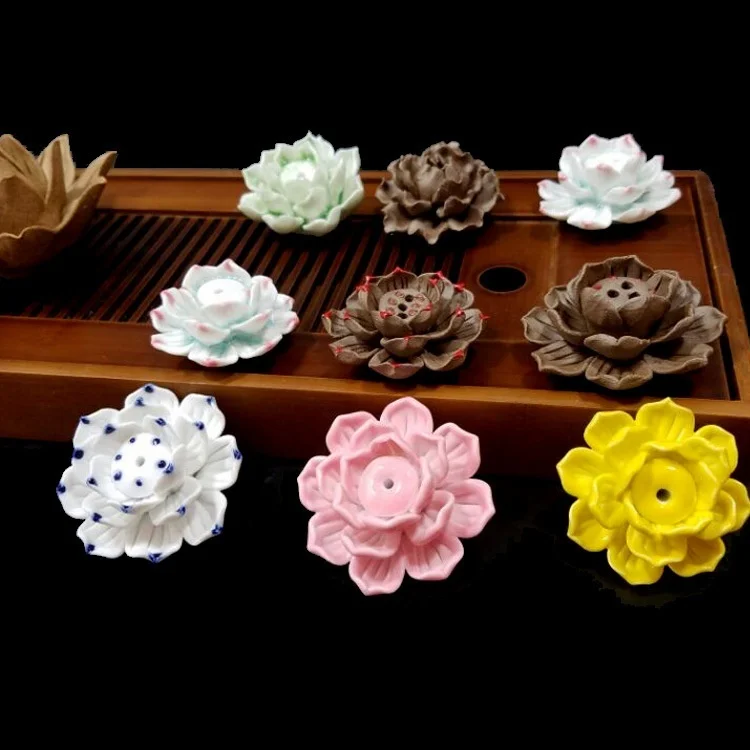 Держатель для благовоний Jingdezhen|incense holder|lotus incenseceramic lotus |