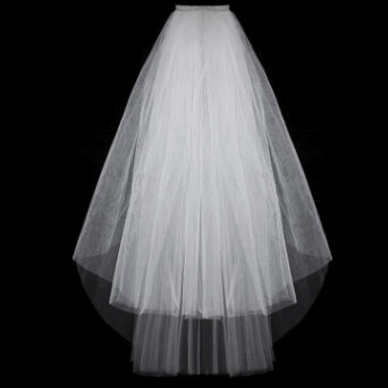 

Simple Short Tulle Wedding Veils Cheap 2018 White Ivory Bridal Veil for Bride for Mariage Wedding Accessories