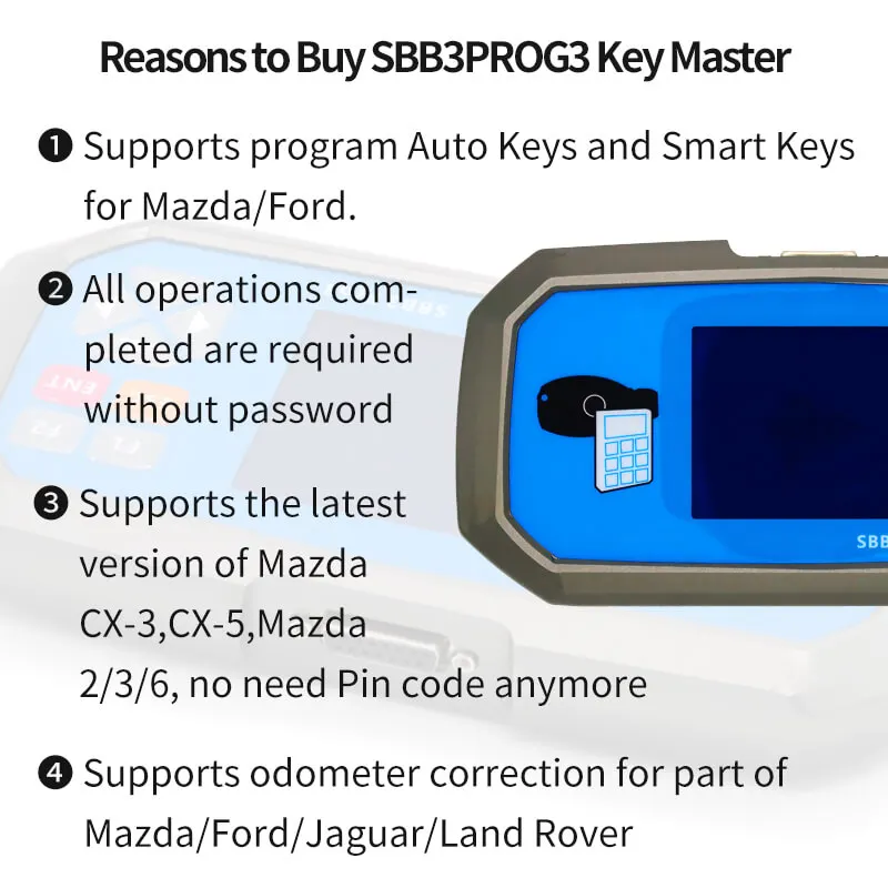 Новейший 2019 SBB3 PRO 3 ключ программист OBD2 PROG3 для иммобилайзера/одометра/ЭБУ