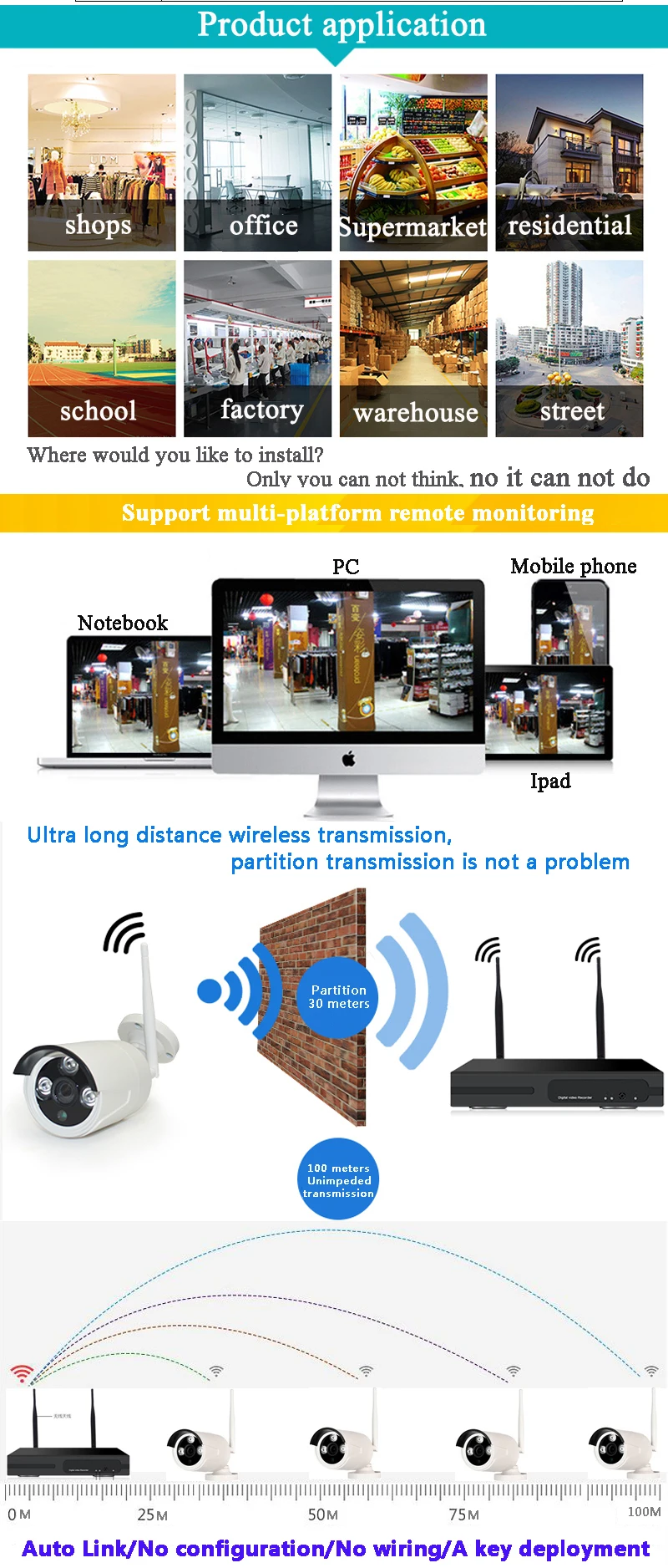 2MP 4CH CCTV системы 1080 P 4ch HD беспроводные наборы для наружного видеонаблюдения Открытый ИК ночного видения IP Wifi камера система безопасности наблюдения JSA