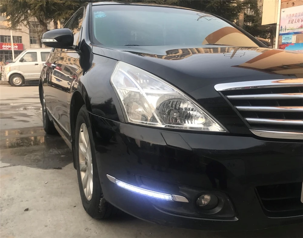 Автомобильный мигающий светодиодный светильник дневного света для Nissan Altima teana 2008 2009 2010 DRL с поворотным сигналом Дневной светильник водонепроницаемый противотуманный фонарь