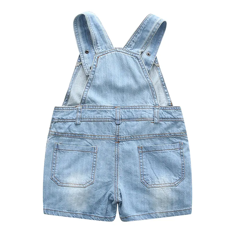 Детский джинсовый комбинезон для девочек повседневный с шортами лето 2021|girls