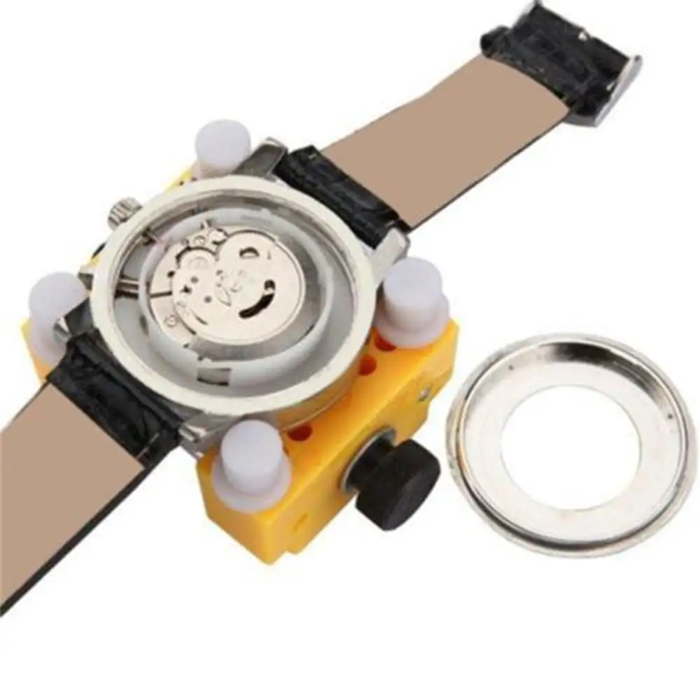 Watch Repair Adjustable Opener Back Case Cover Press Closer Remover Fixing Holder Case Watchmaker Tool Movement Dial Fixer