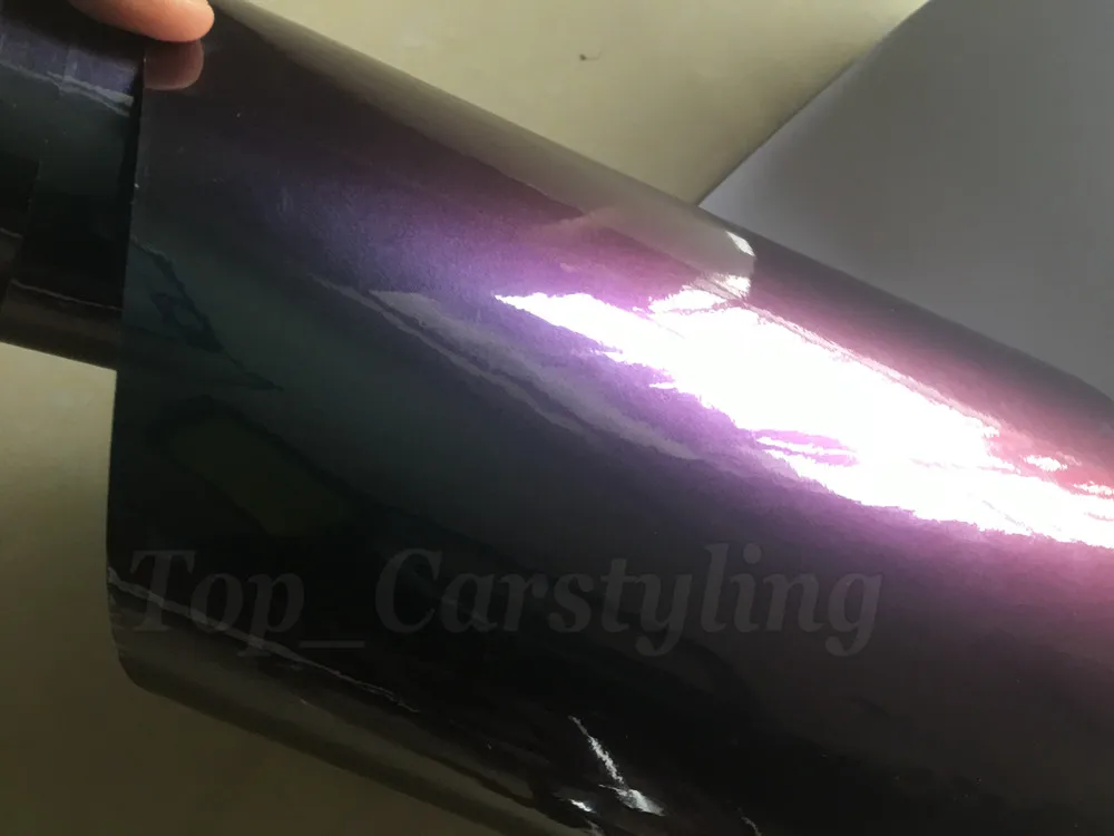 Gloss rainbow flip Vinyl Blue Purple Car wrap styling shift shade covering Chameleon Air bubble Free 1.52x20m 5x67ft |