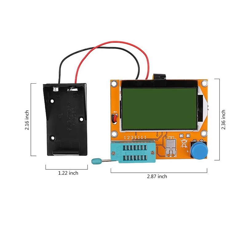 ЖК-мультиметр LCR-T4 ESR mega328 M328 Транзистор тестер MOS/PNP/NPN L/C/R для DIY Электронный комплект с акриловым чехол