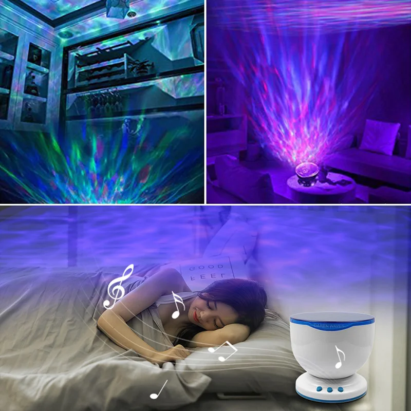 Синий океан волны проектор светодиодный ночник RGB Sky Аврора Новинка огни и