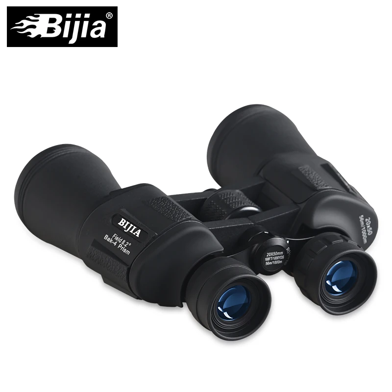BIJIA 20x50 бинокль с высоким увеличением, дальность действия, водонепроницаемый, фиолетовое покрытие, для театра, для наблюдения за птицами, спортивный телескоп