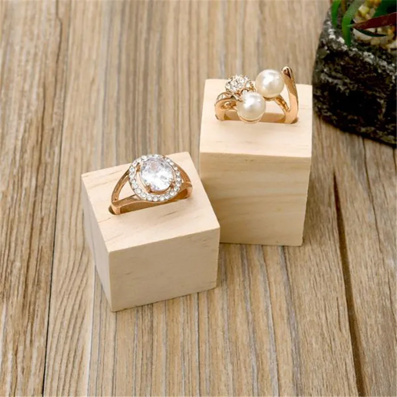 Твердая древесина ювелирные изделия блок кольцо держатель дисплея ювелирных