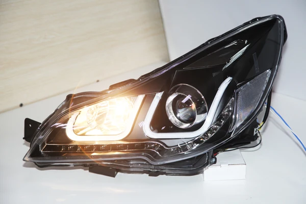 Для SUBARU OUTBACK LEGACY светодиодный передний фонарь 2010 2011 2012 2013 год с дневными ходовыми огнями двойной U стиль