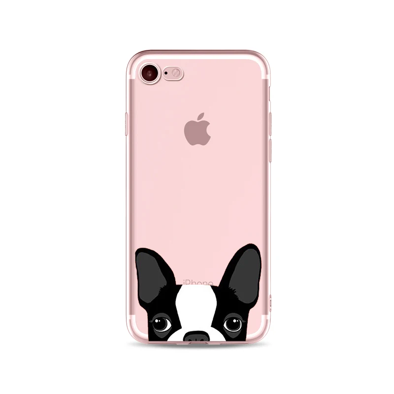 Super Cute Cartoon Cats Dogs Golden Retriever BULLDOG Phone Cases For iPhone 7/8 7/8plus Case Soft TPU Gel Flexible Skin Cover | Мобильные