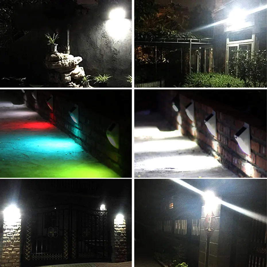 12 LED Солнечный Свет PIR датчик движения для украшения сада красочные огни уличные