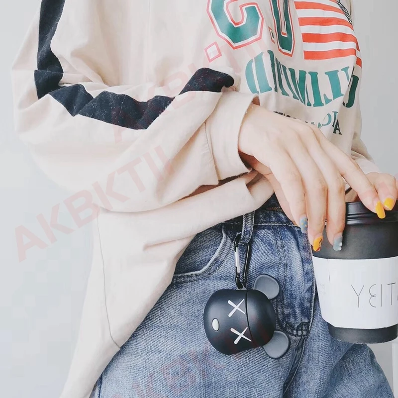 AKBKTII чехол для AirPods силиконовый милый наушников Airpods Apple Air pods кольцевой