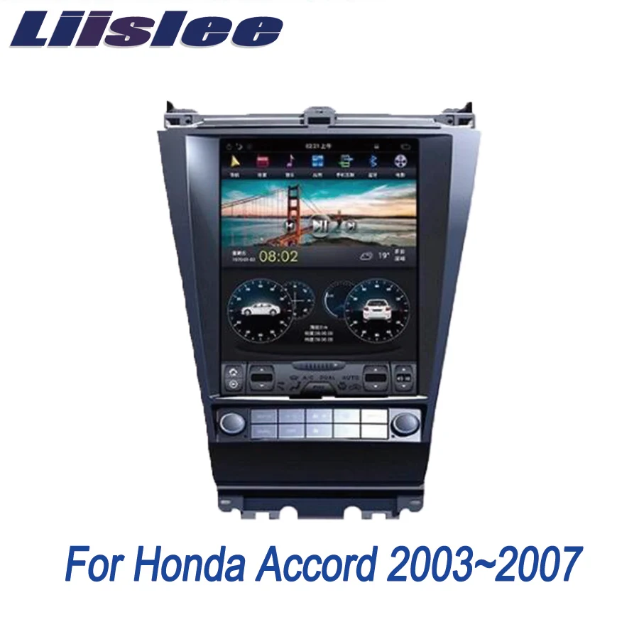 Liislee 2 din Android для Honda Accord 2003 ~ 2007 большой экран Автомобильный мультимедийный плеер