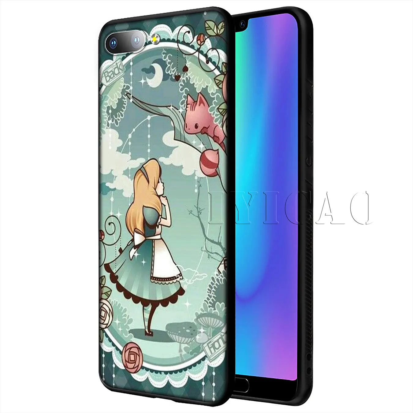 IYICAO Cheshire Cat Soft Case for Huawei P20 Pro P10 P8 P9 P30 Lite Mini 2017 P Smart 2019 Cover |