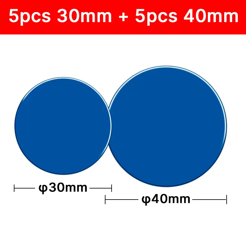 5PCS 30mm and 40mm 5 шт./лот 45x65 мм металлическая пластина-диск для магнитного автомобильного держателя телефона 40 мм 30 мм железный лист наклейка для магнитного держателя мобильного телефона - Цвет: 5PCS 30mm and 40mm