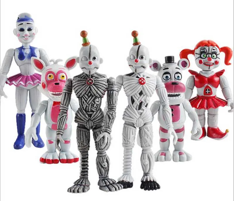 6 шт./компл. 10 см Five Nights At Freddy's FNAF Funtime Foxy Freddy Ballora Ennard кукольная плюшловушка ABS