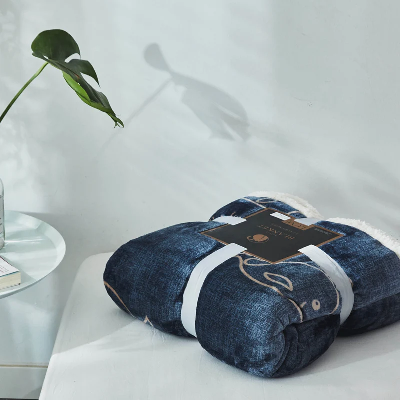 Теплые мягкие бархатные покрывала золотистого цвета двухслойные толстые