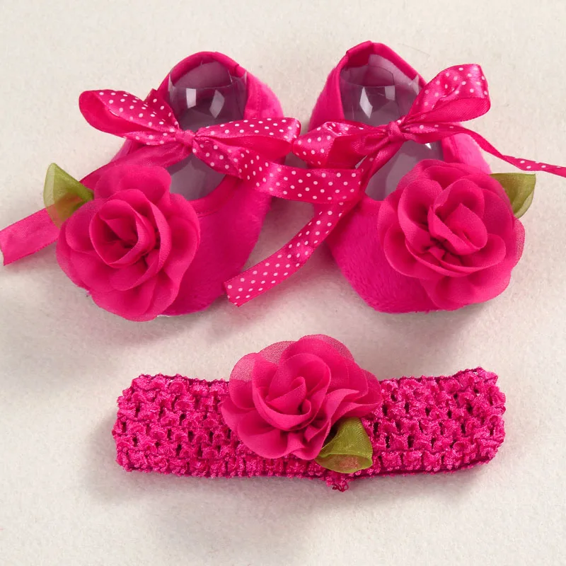 Цвета слоновой кости пинетки для новорожденных Крещение обувь маленьких девочек