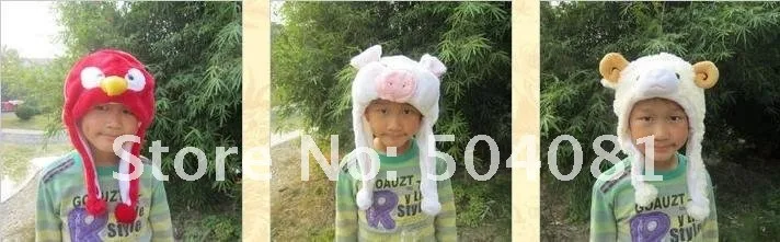 Зимняя шапка в виде животного из мультфильма, пушистая плюшевая шапка унисекс, идеальный подарок для детей, новинка, подарок для мальчика, девочки, друга с ушками