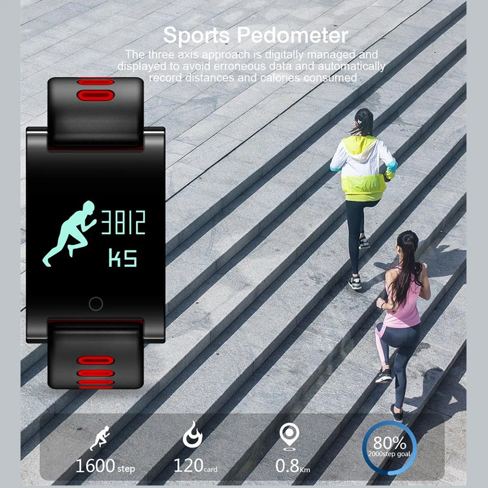 OGEDA Smart Для женщин часы крови Давление монитор сердечного ритма Bluetooth Фитнес