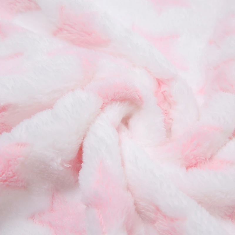 

Infant Cute Baby Blankets Newborn With Toys 100% Flannel Solid Color Warm Swaddle Wrap Baby Bedding Blankets