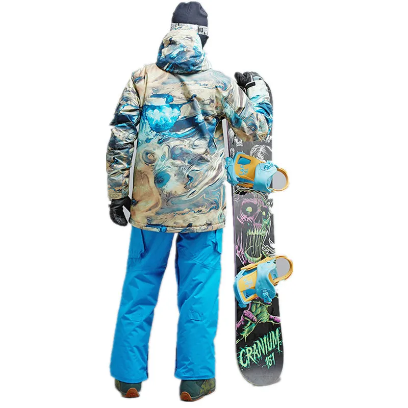 GSOU SNOW Brand лыжный костюм Для мужчин лыжные куртки сноубордические брюки зима Mountain