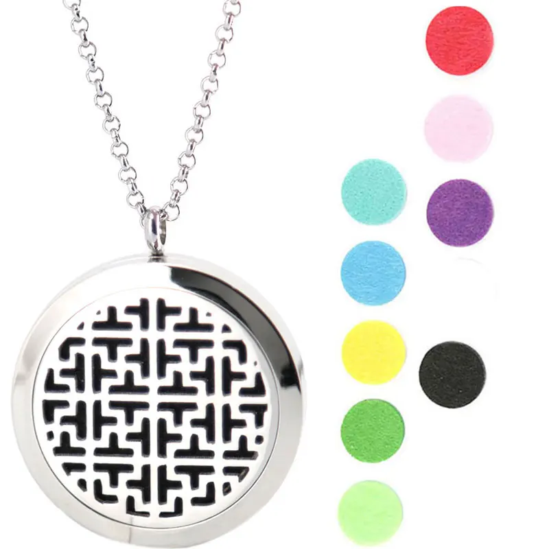 С цепочкой и 10 шт войлочных подушечек стильные эфирные масла для ароматерапии