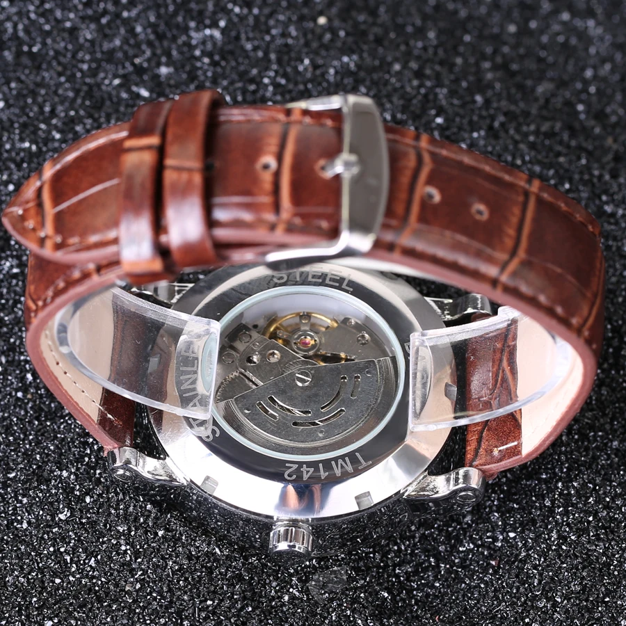 Часы наручные Winner Мужские механические брендовые Роскошные автоматические с