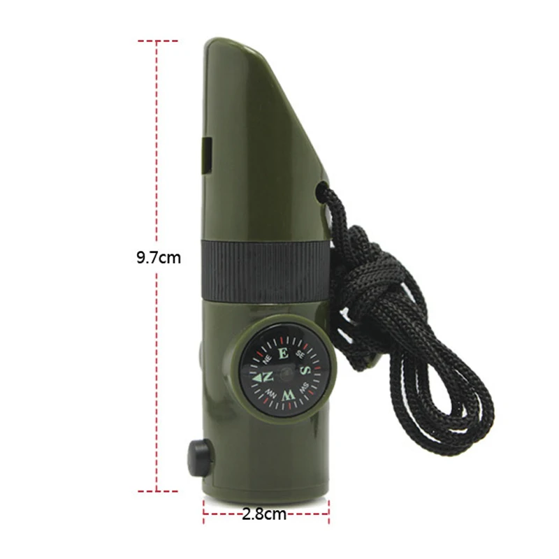 Открытый EDC 7 в 1 Многофункциональный Военный набор для выживания увеличительное