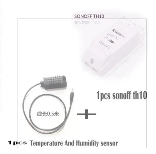 TH10AM2301 Sonoff TH 10A, 16A умный wifi переключатель контроллер с температурой водонепроницаемый модуль монитора влажности - Комплект: TH10AM2301