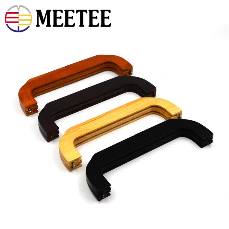 Meetee, 1 шт., 20X8 см, классический стиль, рамка для сумки, деревянная ручка, антикварная застежка для поцелуя, для кошелька, рамка с замком, пряжки, сделай сам, украшение для сумки, аксессуар