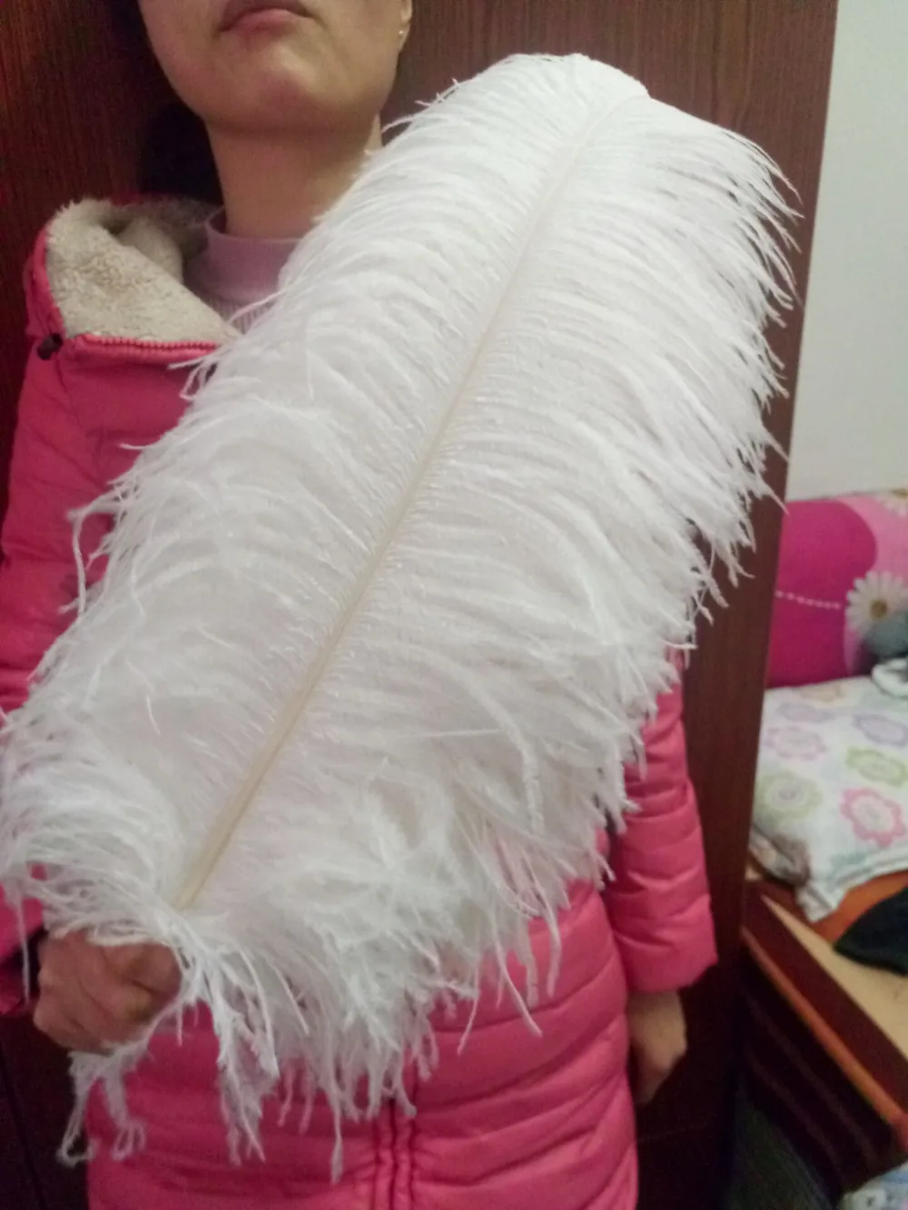 10 шт. высококачественные белые Страусиные feather22 24inches/55 60 см diy декоративные