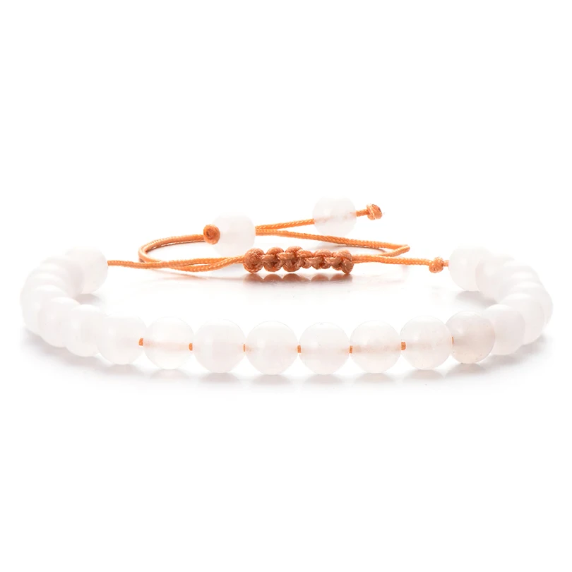 Бохо ручной работы белые хрустальные агатовые бусины браслеты с подвесками