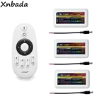 MiBoxer 2,4G беспроводной 4-зонный сенсорный пульт дистанционного управления + 3 шт. Mi light WWCW Светодиодный регулятор яркости для одноцветной светодиодной полосы освещения