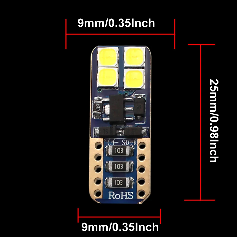 2X T10 Canbus Led W5W 3030 8SMD светодиоды Автомобильный свет боковые клиновидные лампы лампа
